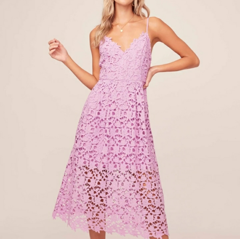 NWT Astr The Label Lace A line midi dress